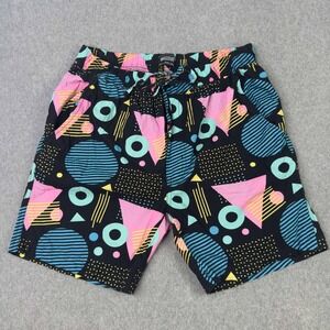 Massive Shorts Mens M Miami Styles Psychedelic‎ Geometric Neon AOP Elastic Waist